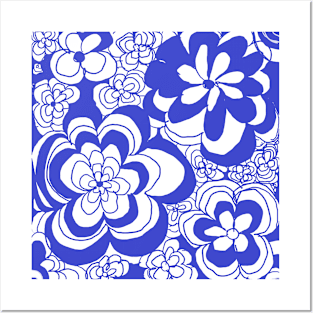 BLUE flower Posters and Art